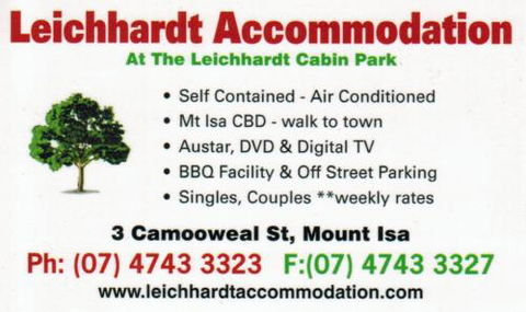 Leichhardt Accommodation - Tourism TAS 28