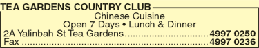 Tea Gardens Country Club & Motel - Tourism TAS 8