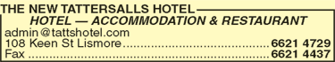 The New Tattersalls Hotel - Tourism TAS 2