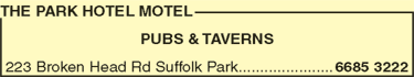 The Park Hotel Motel - Tourism TAS 10
