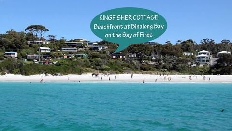 KINGFISHER COTTAGE Beachfront At The Binalong Bay - Tourism TAS 16